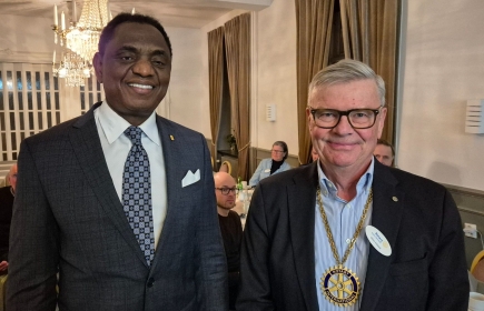 Jacques Mwepu och vår president Göran Eriksson